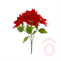 Mikulásvirág csokros 45 cm piros zöld