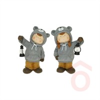 Gyerek lámpással LED-es 25,5x21,5x40,5 cm szürke