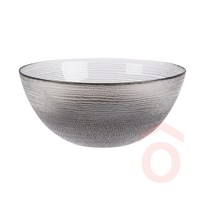 Üvegtál 9x21cm domborpöttyös átlátszó fekete 044201020