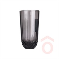 Üvegpohár 345ml domborpöttyös átlátszó fekete 046100680