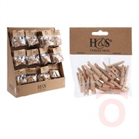 Csipesz mini fa 2,5 cm 3 cm 3,5 cm 4,8 cm GR9121070