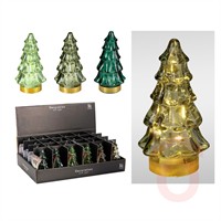 Karácsonyi LED-es üveg fenyő 6x5,6x11cm XX8450410