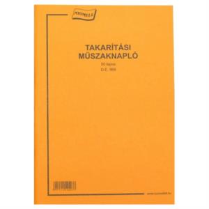 Takarítási műszaknapló DE 969