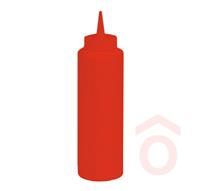 Szósznyomó palack piros műanyag 0,35l 80071820