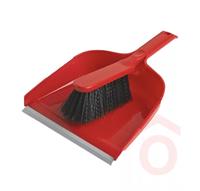 Szemeteslapát műanyag + kefe gumi éllel 1164-030
