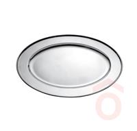 Tálca rozsdamentes 40x26cm ovál 30300243