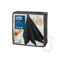 TORK 478726 szalvéta prémium 39x39cm 1/4 50db fekete LinStyl