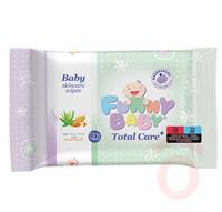 Nedves törlőkendő Funny Baby 72db total care+