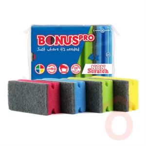 Mosogatószivacs formázott 4db 4,5x7x13,5cm B118 Bonus