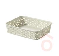 Kosár műanyag rattan A5 bézs 203408 CU769 curver