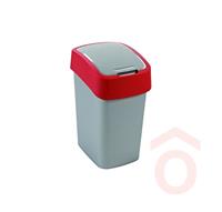 Szemetes billenős 25L pacif.ezüst/piros 190171 CU657 curver