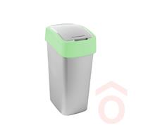 Szemetes billenős 45L pacif.ezüst/zöld 195022 CU658 curver