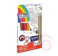 Színesceruza fiorello 12+2db háromszög 07.00896