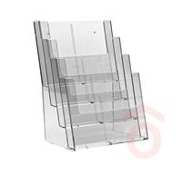 Szórólaptartó a4 fali 185×228×31mmx4 4430