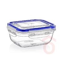 Tároló doboz  0,4l műanyag zárható tetővel DÜ44