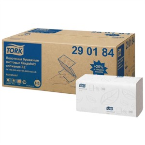 TORK 290184 H3 R.F kéztörlő "V" 2r. 20x200lap fehér ECO