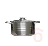 Lábas inox 22cm+üveg fedő 4,2lit.