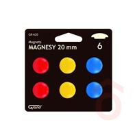 Táblamágnes grand 20mm vegyes színes 6db 08.00074