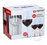 Üvegpohár boros 530ml ALPINA 6db 871125286429
