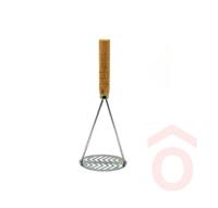 Krumplitörő ovális fa nyél  eng-036