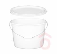 Vödör műanyag  4l savanyúságos ovál+tető fémfüles
