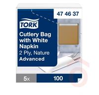 Tork 474637 PL evőeszköztartó fehér szalvétával 100db