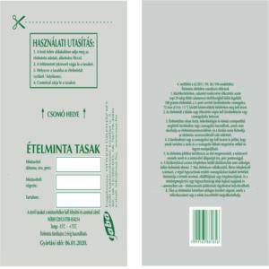 Ételmintás tasak 1db (500db/cs) Jaba 88186
